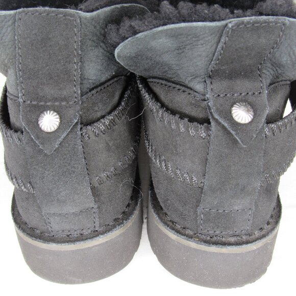 Ugg MCKAY Black Shearling Ankle Booties Women's 6.5 - Picture 6 of 9